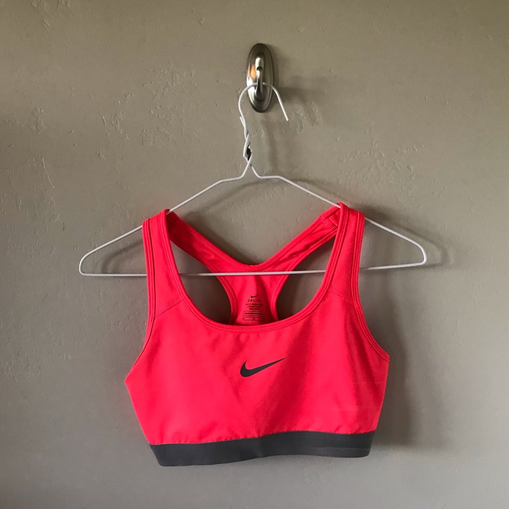 Pink Fluorescent Nike Dri-Fit Sports Bra